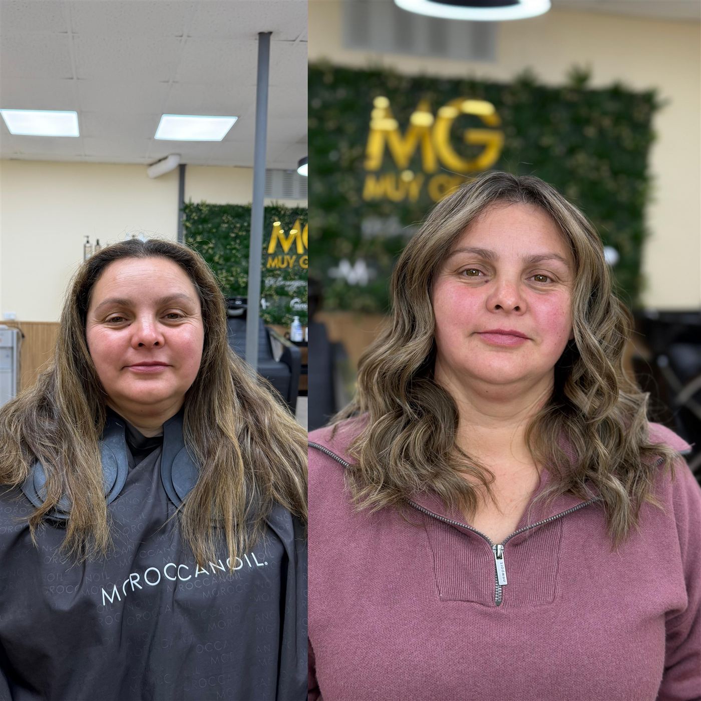 Resultado de coloración capilar en Muy Gera Studio, Molina 2